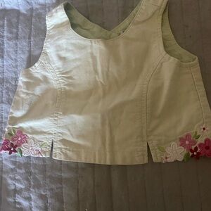 Gymboree Green and Pink Floral vest